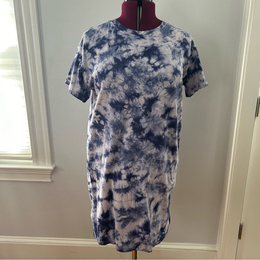 Old Navy Blue Tie Dye Tshirt Dress Size Medium